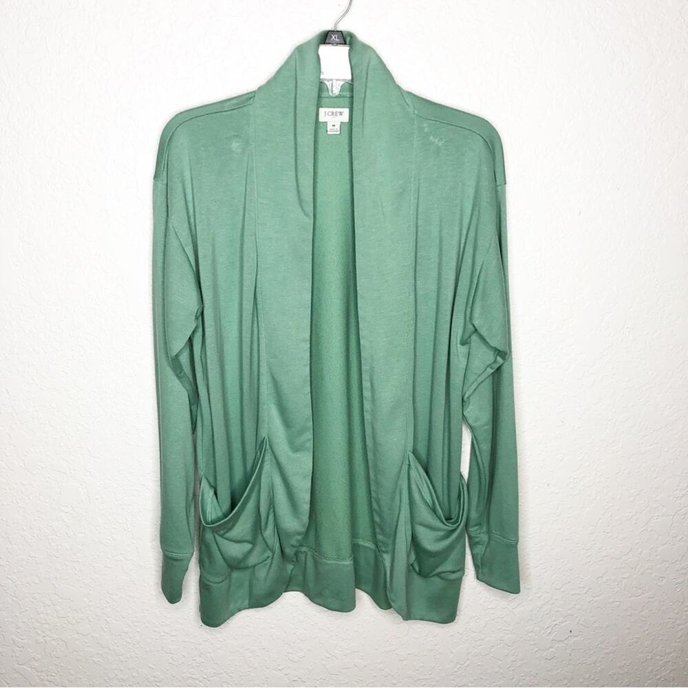 J Crew‎ light green open front cardigan size Medium